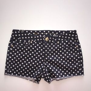 Lauren Conrad Navy Blue & White Polka Dot Shorts